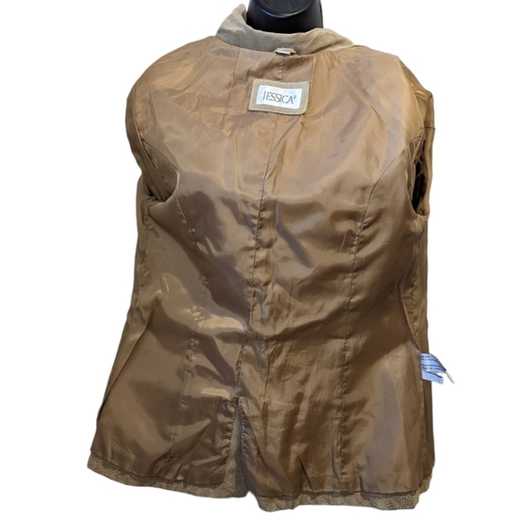 VINTAGE Sears tan suede fitted jacket small - Picture 5 of 10